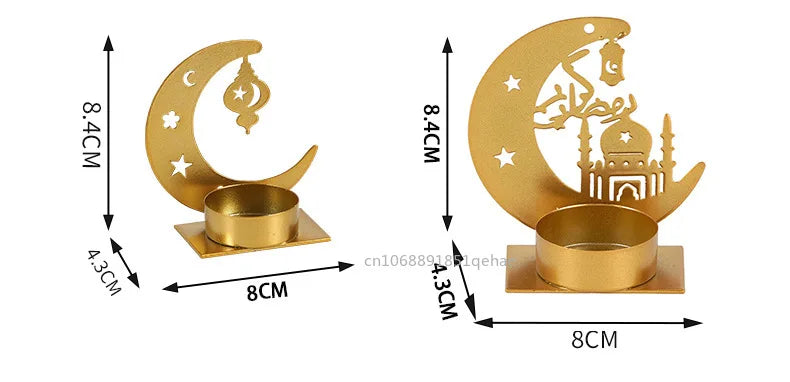 حامل شموع معدني ديكور منزلي رمضاني 2025