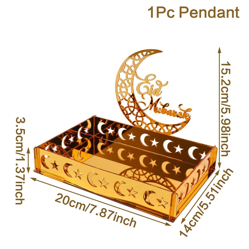 قطع مركزية لطاولة رمضان مصنوعة من الأكريليك
