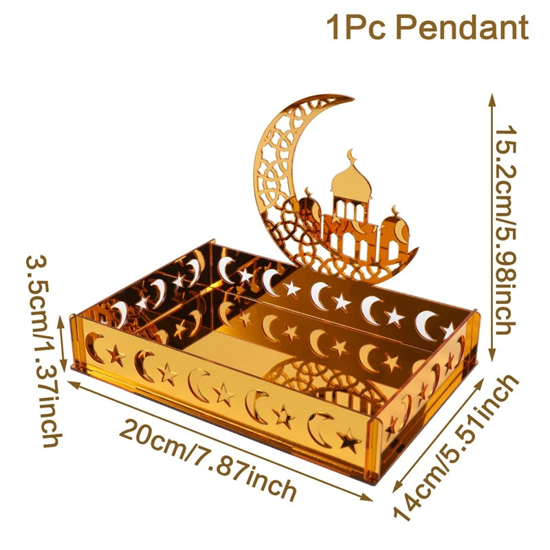 قطع مركزية لطاولة رمضان مصنوعة من الأكريليك