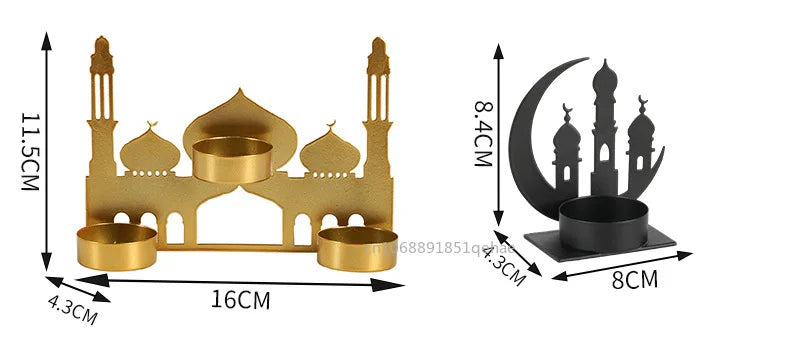 حامل شموع معدني ديكور منزلي رمضاني 2025