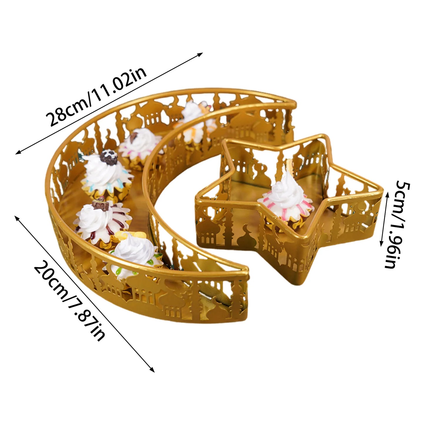 طبق 2 قطعة نجمة وقمر