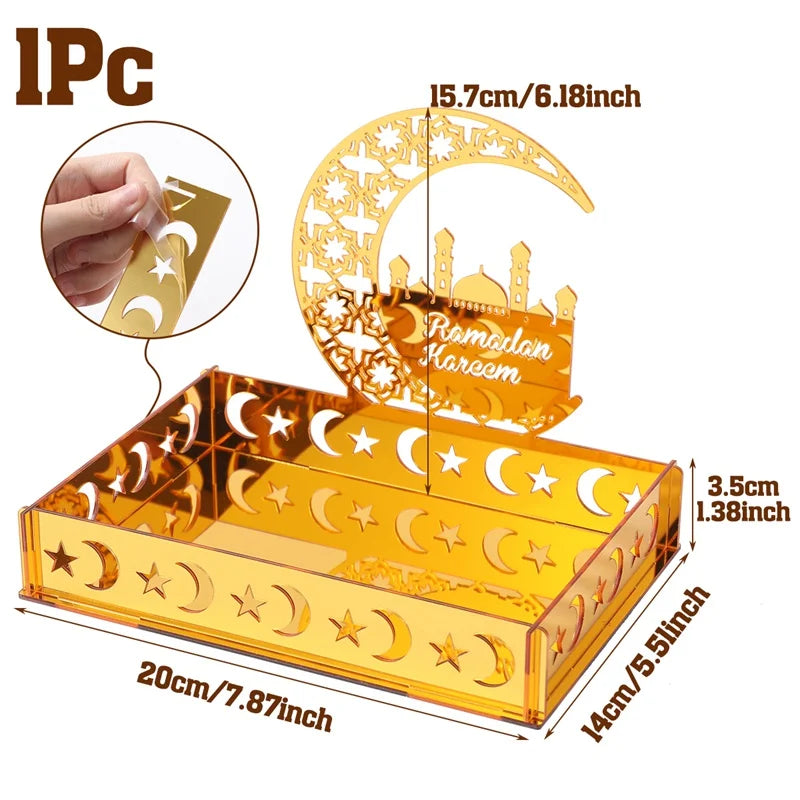 قطع مركزية لطاولة رمضان مصنوعة من الأكريليك