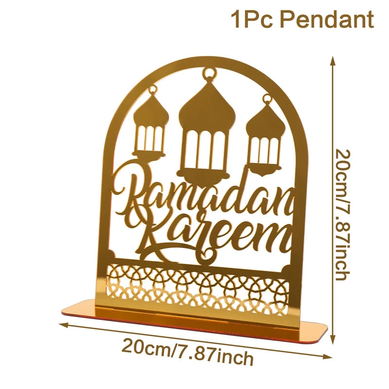 قطع مركزية لطاولة رمضان مصنوعة من الأكريليك