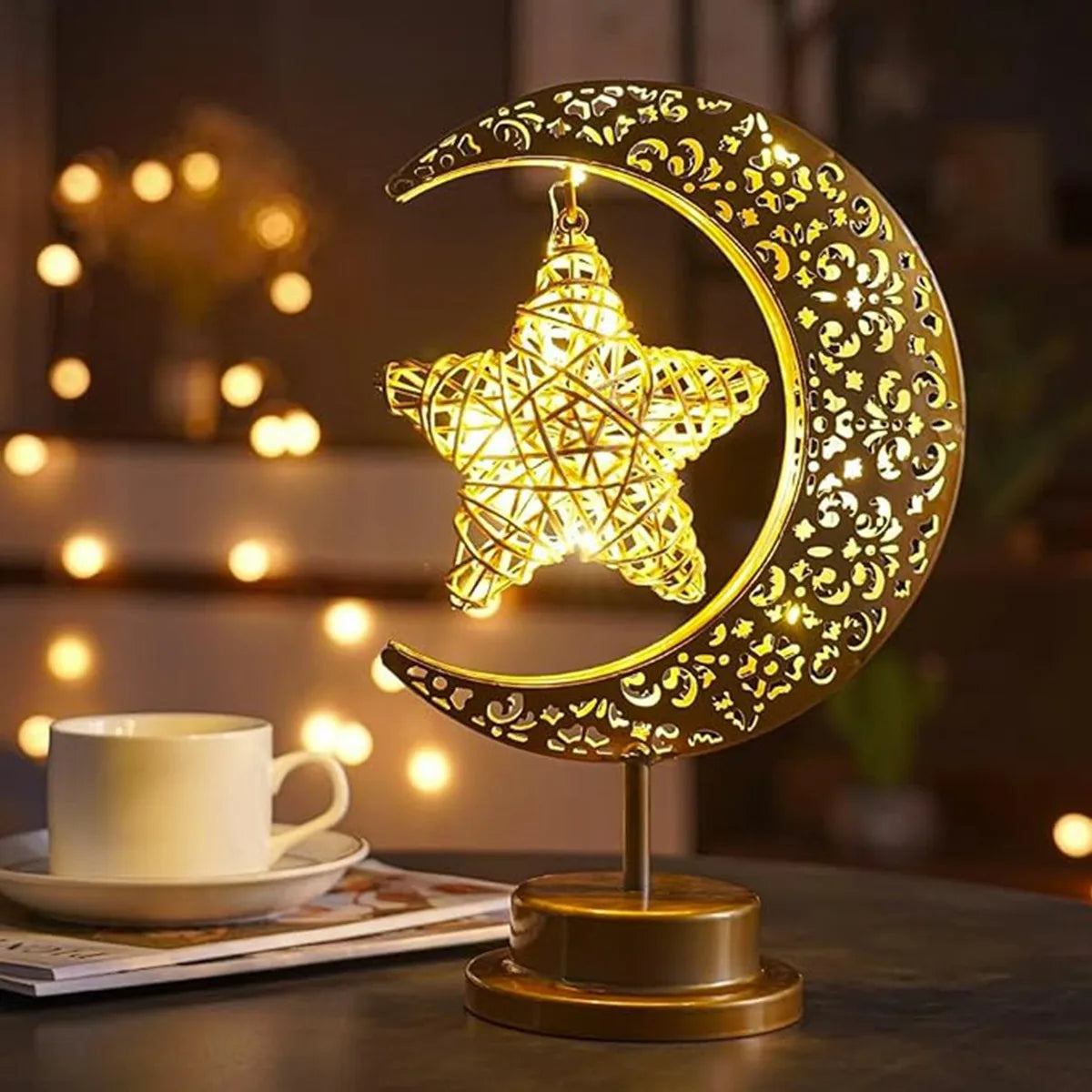 Ramadan 2025 Crescent Lamp