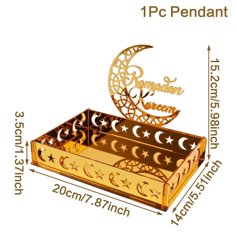 قطع مركزية لطاولة رمضان مصنوعة من الأكريليك